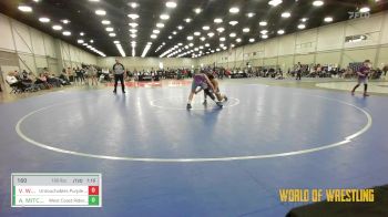 160 lbs Rr Rnd 5 - Vaughn West, Untouchables Purple 12U vs AKEEM MITCHELL, West Coast Riders 12U