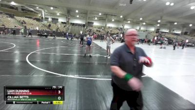 130 lbs Cons. Round 2 - Cillian Betts, Nolensville Wrestling Club vs Liam Dunning, Big Red Wrestling Club