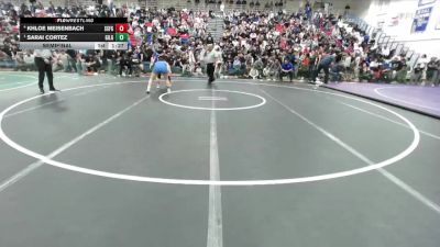 Girls 140 lbs Semifinal - Sarai Cortez, Gilroy Girls vs Khloe Meisenbach, South San Francisco Girls