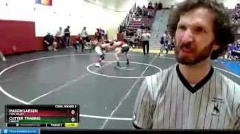 160 lbs Cons. Round 3 - Mason Larsen, Star Valley vs Cutter Trabing, Laramie