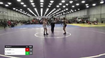 80 lbs Rr Rnd 7 - Amerie Kraft, OK Supergirls Blue vs Carleigh Clark, Cowgirls Orange