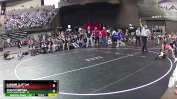 85 lbs Round 4 (6 Team) - Mason Rivera, Kansas Copperhead vs Landin Clifton, North Dakota 2