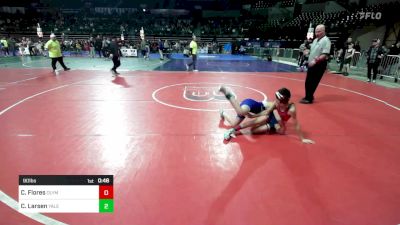 90 lbs Round Of 32 - Cj Flores, Olympic vs Chase Larsen, Yale Street