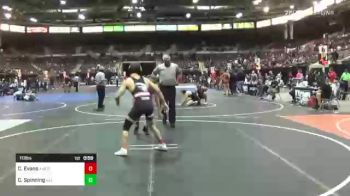 113 lbs Consi Of 16 #1 - Cooper Evans, American Falls WC vs Charlie Spinning, All-Phase