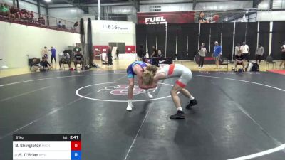 61 kg Round Of 64 - Bryce Shingleton, Michigan Wrestling Club vs Stockton O'Brien, Wyoming Wrestling Reg Training Ctr