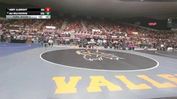 125 lbs Cons. Round 2 - Abby Albright, Frontenac HS vs Ali Wilcoxson, St. George-Rock Creek HS