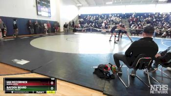 160 lbs Quarterfinal - Ian McCormick, North Creek vs Bayden Beard, Central Valley