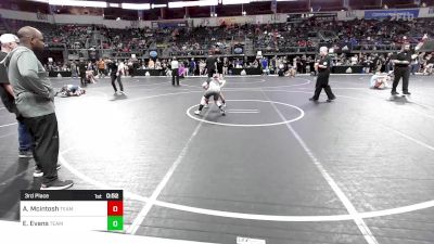 110 lbs 3rd Place - A-tsi-la `g` Mcintosh, Team Oklahoma vs Ethan Evans, Team Oklahoma