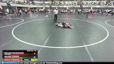 87 lbs Quarterfinal - Hayden Steffes, Sarbacker Wrestling Academy vs William Maciejewski, Wisconsin