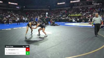 120 lbs Semifinal - Lauren Zaragoza, Brawley vs Alejandra Valdiviezo, Poway