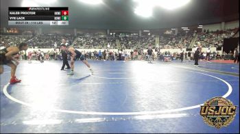 119 lbs Consi Of 32 #2 - Kaleb Proctor, Henryetta Knights Wrestling Club vs Vye Lack, Deer Creek Wrestling Club