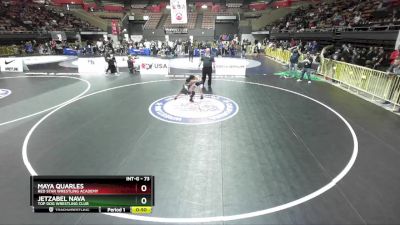 73 lbs Quarterfinal - Maya Quarles, Red Star Wrestling Academy vs Jetzabel Nava, Top Dog Wrestling Club