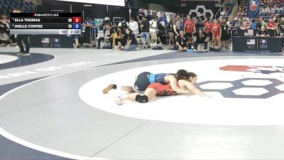 100 lbs 3rd Place Match - Ella Thomas, OH vs Jaelle Cortez, CA