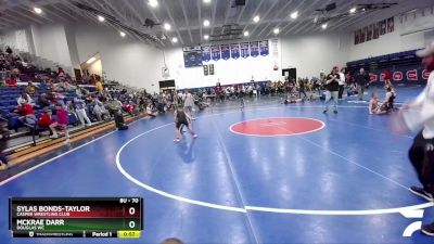 70 lbs Cons. Semi - Sylas Bonds-Taylor, Casper Wrestling Club vs McKrae Darr, Douglas WC