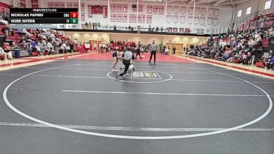 126 lbs Semifinals (8 Team) - Nicholas Papiro, Delaware Military Academy vs Hobe Givens, Indian River H S