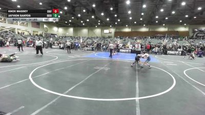 54 lbs Quarterfinal - Knox Massey, Crater Mat Club vs Jayvion Santos, Buckaroo WC