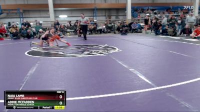 117 lbs Quarterfinal - Naia Lamb, Priest River Wrestling Club vs Addie McFadden, Middleton Middle School