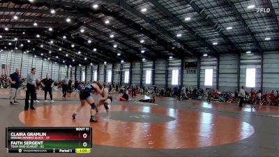 170 lbs Finals (8 Team) - Faith Sergent, Team Ohio Scarlet vs Claira Gramlin, Indiana Inferno Black