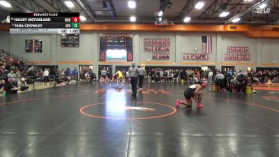 170 lbs Champ. Round 1 - Tara Crowley, Center Point-Urbana vs Hailey McFarland, Highland, Riverside