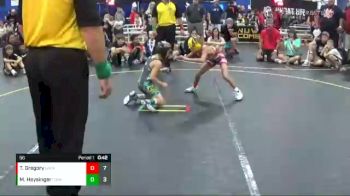 56 lbs Finals (8 Team) - Mac Heysinger, The Funky Singlets vs Tenner Gregory, Backyard Brawlers