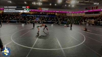 140 lbs 19th Place Match - Sylvia Broffitt, Iowa City West vs Kara Zimmerman, DeKalb