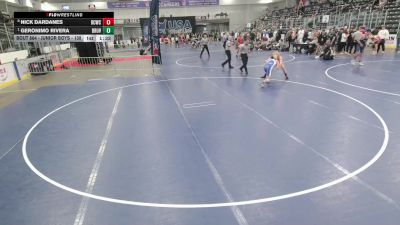 Junior Boys - 138 lbs Quarters - Geronimo Rivera, Brunson UVRTC vs Nick Dardanes, Bear Cave Wrestling Club