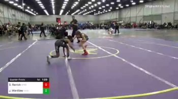 96 lbs Quarterfinal - Dane Renick, Honey Badger Wrestling Club vs Justin Wardlow, Harvey Twisters