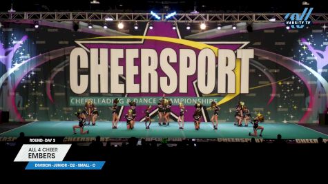 All 4 Cheer - Embers [2025 L1 Junior - D2 - Small - C Day 3] 2025 CHEERSPORT National All Star Cheerleading Championship