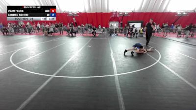 78 lbs Cons. Semi - Dean Flege, La Crosse Area Wrestlers vs Aydden Schrei, Aviators Wrestling