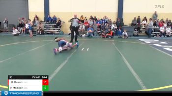 90 lbs Round 2 - DaMonte Rausch, Pinnacle Wrestling Club vs Parker Madison, Summit Wrestling Academy