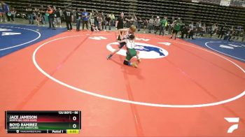 86 lbs Cons. Round 4 - Jace Jameson, North Big Horn Rams vs Boyd Ramirez, Lander USA Wrestling