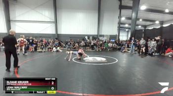 112 lbs Quarterfinal - Sloane Kruger, Mat Demon Wrestling Club vs Leah Wallway, BMA Wrestling