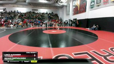 113 lbs Cons. Round 5 - Brogan Bartholomew, Pueblo County vs Lance Alexander, Thunderridge