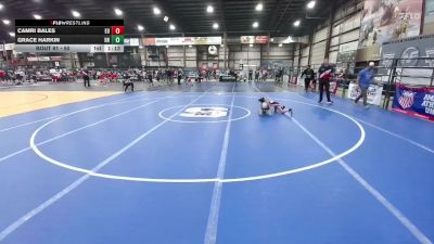 50 lbs Quarterfinal - Camri Bales, Eastside United vs Grace Harkin, Hermosa Hornets