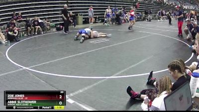 113 lbs Semis & 1st Wrestleback (8 Team) - Zoe Jones, Nebraska Blue vs Abbie Slothower, Kansas Aqua Lizard