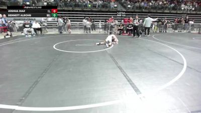 75 lbs Quarterfinal - Joshua Diaz, F.l.o.w. vs Bennett Albohn, Williamstown Braves