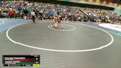 105 lbs Champ. Round 2 - Yesenia Moffet, Pittsburg Senior vs Kayliegh Fernandez, Golden West