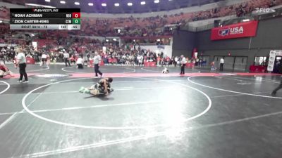 75 lbs Cons. Semi - Zion Carter-King, Brown Deer Jr Falcons Wrestling Club vs Noah Achman, Northwestern
