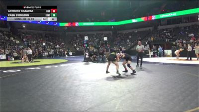 157 lbs Consi Of 32 #2 - Anthony Cazarez, Gilroy (CC) vs Cash Byington, Sonora (SJ)