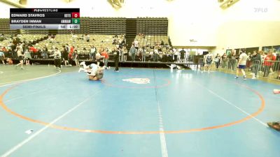 128-I lbs Semifinal - Edward Stavros, KD Trained vs Brayden Inman, AMERICAN MMA AND WRESTLING