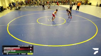 84B 1st Place Match - Easton Cruze, Willmar vs Jackson Radmaker, Red Rock Central