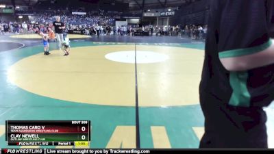 41-45 lbs Cons. Semi - Thomas Caro V, Team Aggression Wrestling Club vs Clay Newell, Outlaw Wrestling Club