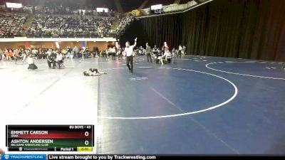 43 lbs Quarterfinal - Emmett Carson, Iowa vs Ashton Andersen, Big Game Wrestling Club