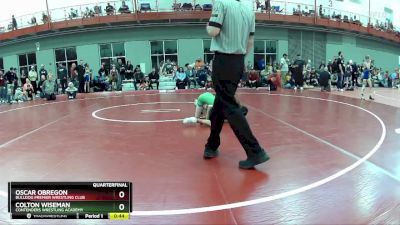 70 lbs Quarterfinal - Colton Wiseman, Contenders Wrestling Academy vs Oscar Obregon, Bulldog Premier Wrestling Club