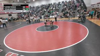 145 lbs Champ. Round 1 - Rylan Sanford, Penn Manor Hs vs Jayden Thomas, Milton Hershey Hs