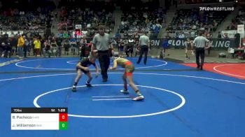 70 lbs Prelims - Braydon Pacheco, Garden City WC vs Justin Williamson, Region Wrestling Academy