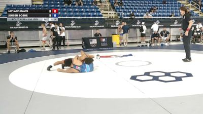 100 lbs Cons. Rd Of 16 - Jayland Davis, Indiana vs Jensen Sosbe, Indiana