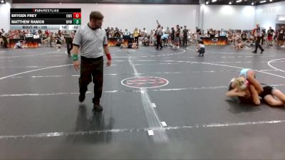 108 lbs Round 4 - Matthew Ramos, Woodland Youth Wrestling vs Brysen Frey, Caveman Wrestling Club