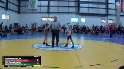 60 lbs Placement (4 Team) - Walker McCord, DARKHORSE WRESTLING CLUB - BLACK vs WILLIAM FINDLAY, NORTH CAROLINA WRESTLING FACTORY - BLUE