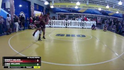 138 lbs 1st Place Match - Emmett Nelson, Askren Wrestling Academy vs Chris Williams, Camden